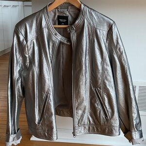 Obey Metallic Silver Jacket